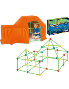 WOOPIE Large Building Blocks Tent Straw Tubes Glow in the Dark 128 pcs.