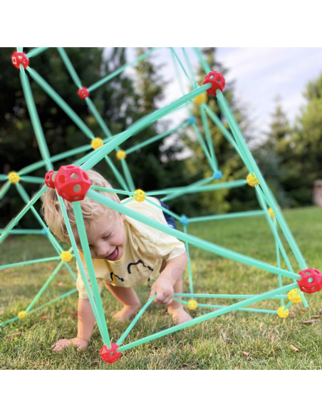 WOOPIE Duże Klocki Konstrukcyjne Słomki Rurki Świecące w Ciemności 128 el.