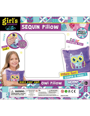 WOOPIE ART&FUN Zestaw Kreatywny Poduszka do Ozdobienia Sowa