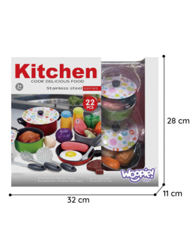 WOOPIE Zestaw XXL Kucharza Akcesoria Przybory Kuchenne 22 el.