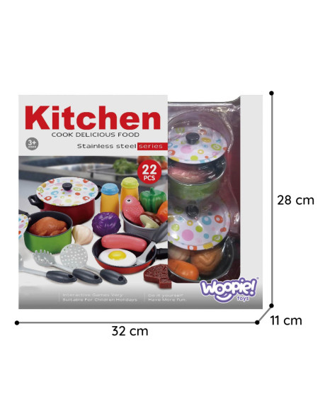 WOOPIE Zestaw XXL Kucharza Akcesoria Przybory Kuchenne 22 el.