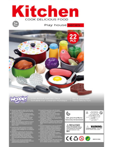 WOOPIE Zestaw XXL Kucharza Akcesoria Przybory Kuchenne 22 el.