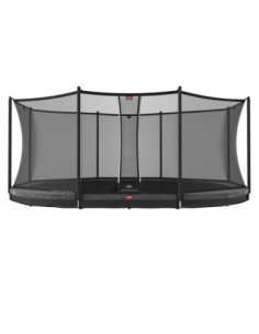 Berg Grand Favorit InGround Trampoline with Net 520x345 Gray