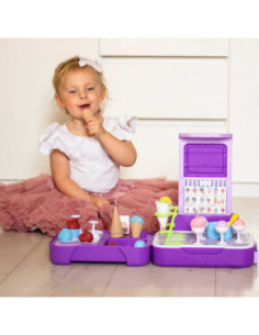 WOOPIE Walizka z Lodami 3w1 Kuchnia Sklepik Lodziarnia Przenośna 62 el. 2