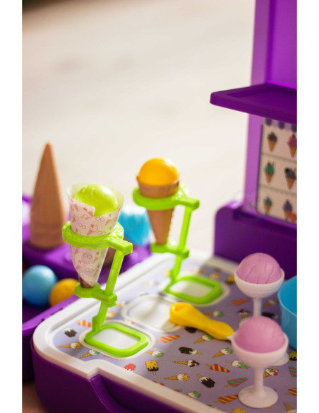 WOOPIE Walizka z Lodami 3w1 Kuchnia Sklepik Lodziarnia Przenośna 62 el.