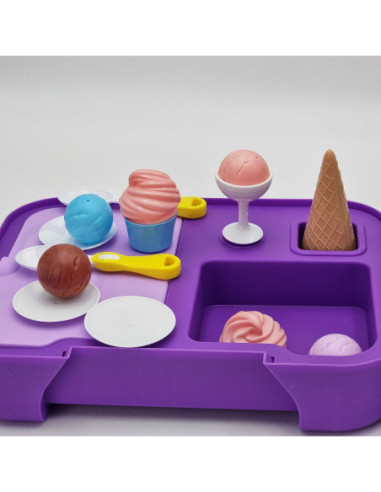 WOOPIE Walizka z Lodami 3w1 Kuchnia Sklepik Lodziarnia Przenośna 62 el.