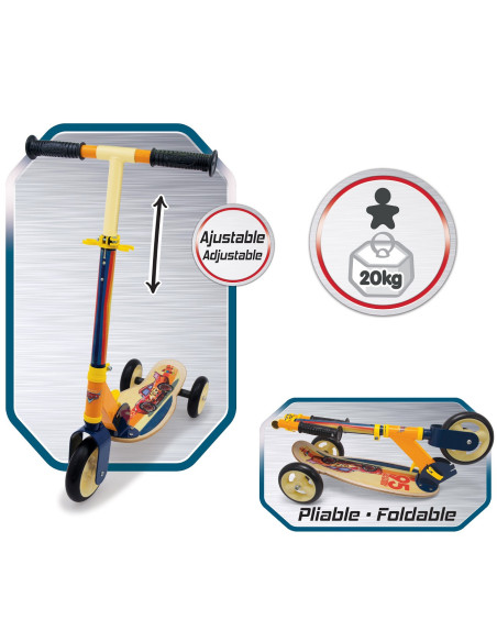 SMOBY Hulajnoga Trójkołowa Cars Auta Drewniana