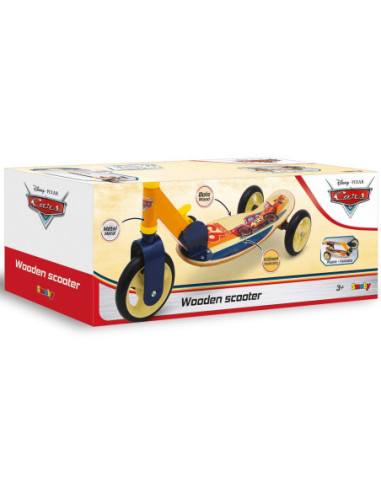 SMOBY Hulajnoga Trójkołowa Cars Auta Drewniana