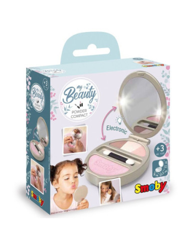 SMOBY My Beauty Puderniczka z Lusterkiem i Światłem Kompaktowa