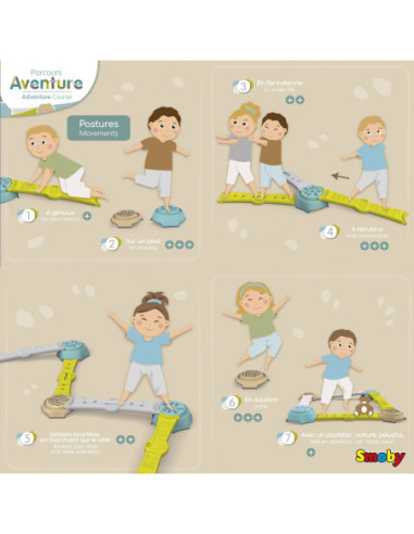 SMOBY Równoważnia Sensoryczna Ścieżka Równowagi Trening Do Ogrodu i Pokoju