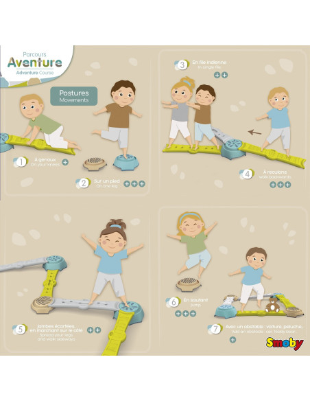 SMOBY Równoważnia Sensoryczna Ścieżka Równowagi Trening Do Ogrodu i Pokoju