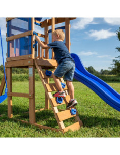 Drewniany Plac Zabaw Aurora Domek Zjeżdżalnia Backyard Discovery 2