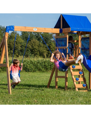 Drewniany Plac Zabaw Aurora Domek Zjeżdżalnia Backyard Discovery