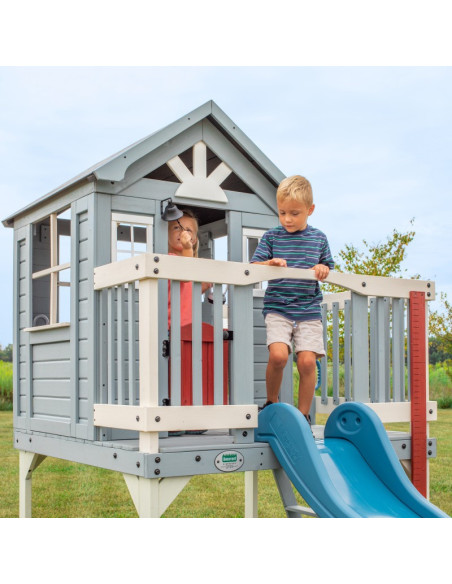 Domek Drewniany Plac Zabaw ze Zjeżdżalnią i Piaskownicą Backyard Discovery