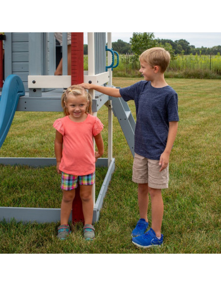 Domek Drewniany Plac Zabaw ze Zjeżdżalnią i Piaskownicą Backyard Discovery