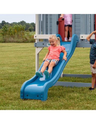 Domek Drewniany Plac Zabaw ze Zjeżdżalnią i Piaskownicą Backyard Discovery