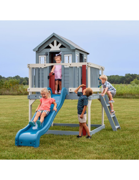 Domek Drewniany Plac Zabaw ze Zjeżdżalnią i Piaskownicą Backyard Discovery