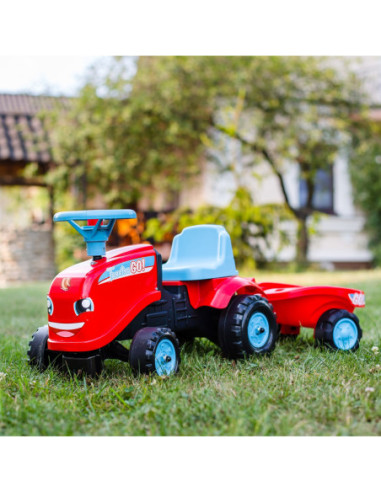 FALK Traktorek GO Czerwony z Przyczepką od 1 roku