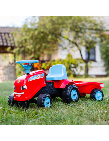 FALK Traktorek GO Czerwony z Przyczepką od 1 roku