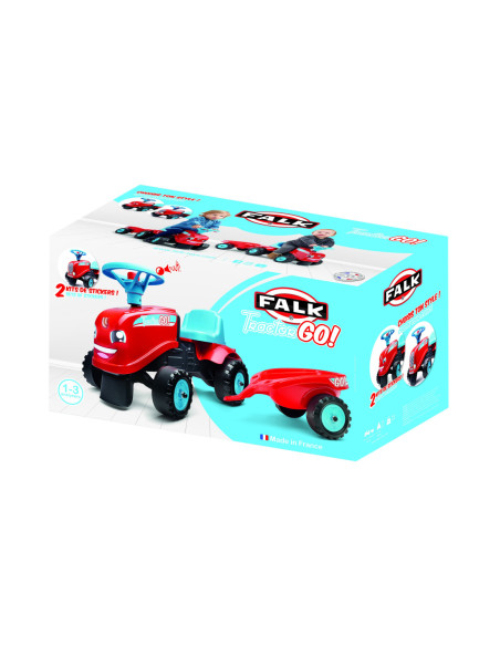FALK Traktorek GO Czerwony z Przyczepką od 1 roku