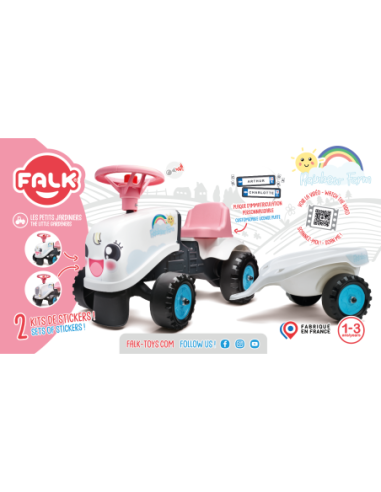 FALK Traktorek GO Czerwony z Przyczepką od 1 roku