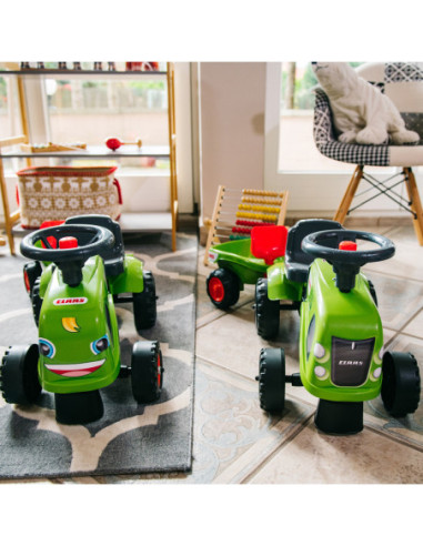 FALK Traktorek Baby Claas Zielony z Przyczepką + akc. od 1 roku