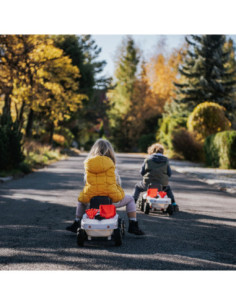 FALK Traktorek Baby Valtra Biały z Przyczepką + akc. od 1 roku 2