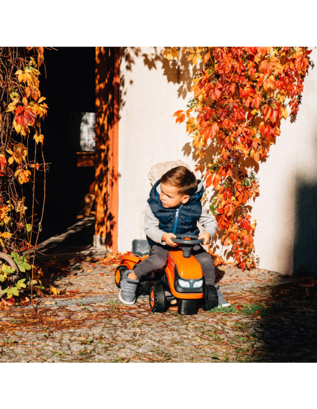 FALK Traktorek Baby Valtra Biały z Przyczepką + akc. od 1 roku