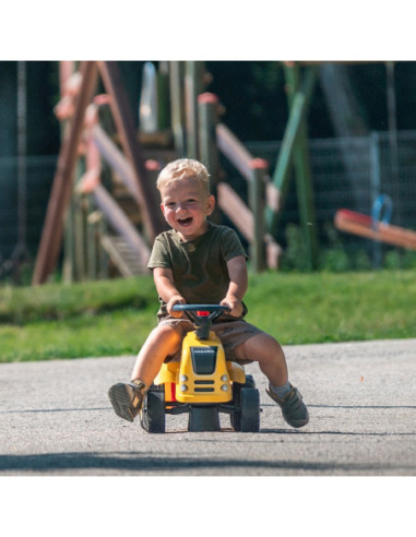 FALK Traktorek Baby Mac Cormick Żółty z Przyczepką + akc. od 1 roku