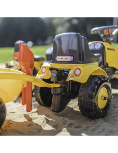 FALK Traktorek Baby Mac Cormick Żółty z Przyczepką + akc. od 1 roku