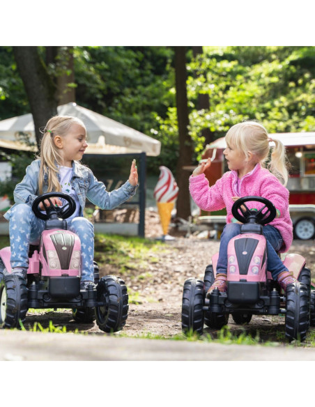 FALK Traktor Country Star Różowy na Pedały + Przyczepka i Klakson od 2 Lat.