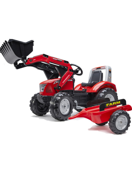 FALK Traktor Mc Cormick Czerwony na Pedały z Przyczepką od 3 Lat