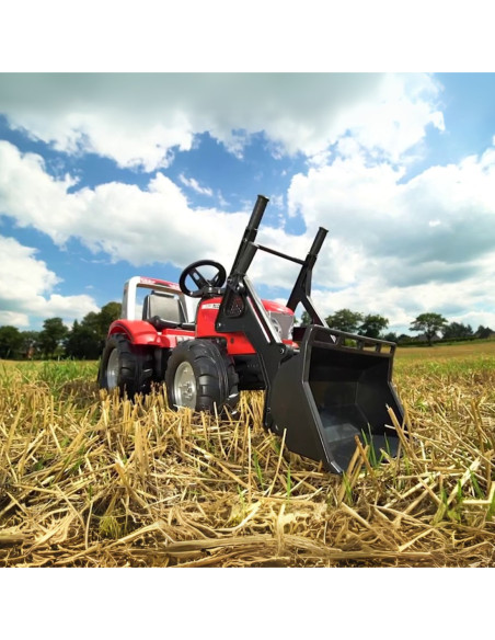 FALK Traktor Mc Cormick Czerwony na Pedały z Przyczepką od 3 Lat