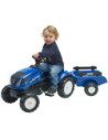 FALK Traktor na Pedały New Holland Duży z Przyczepką + Otwierana Maska od 2 lat