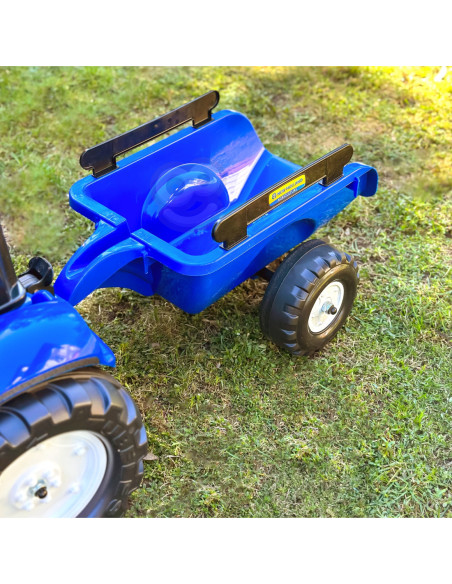FALK Traktor na Pedały New Holland Duży z Przyczepką + Otwierana Maska od 2 lat