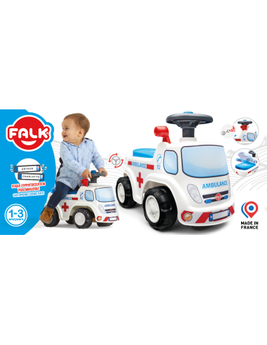 FALK Jeździk Samochód Ambulans z Klaksonem od 1 roku