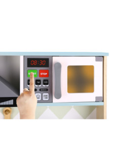 TOOKY TOY Duża  Drewniana Kuchnia dla Dzieci 10 el. 2