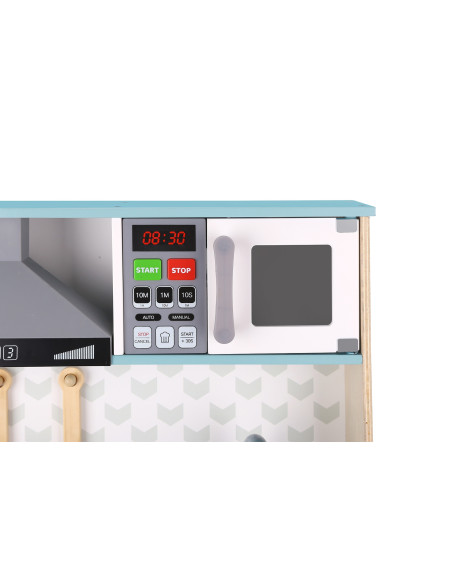 TOOKY TOY Duża  Drewniana Kuchnia dla Dzieci 10 el.