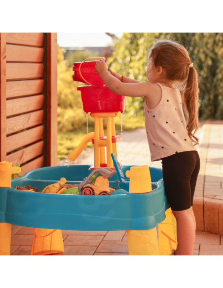 WOOPIE Stolik Wodny 2w1 Piaskownica Młyn 14 akc.