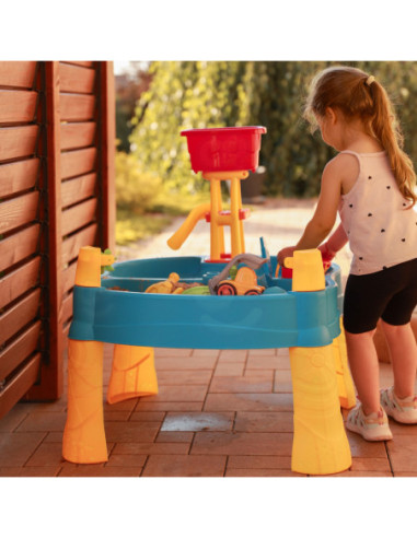 WOOPIE Stolik Wodny 2w1 Piaskownica Młyn 14 akc.