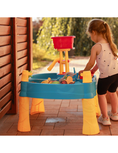 WOOPIE Stolik Wodny 2w1 Piaskownica Młyn 14 akc.