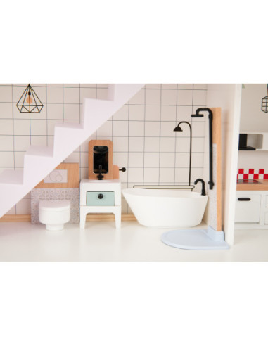 TOOKY TOY Duży Drewniany Domek dla Lalek