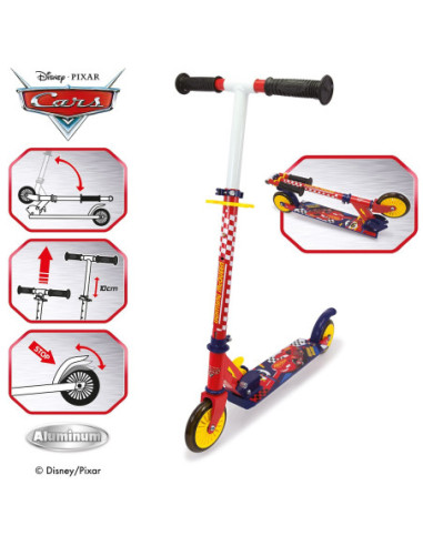 SMOBY Hulajnoga Dwukołowa Auta 3 Cars Metalowa