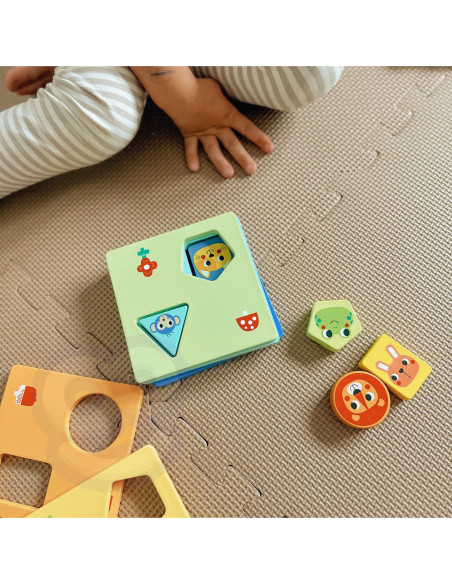 TOOKY TOY Układanka Montessori Kształty i Kolory Zwierzątka 6 Planszy