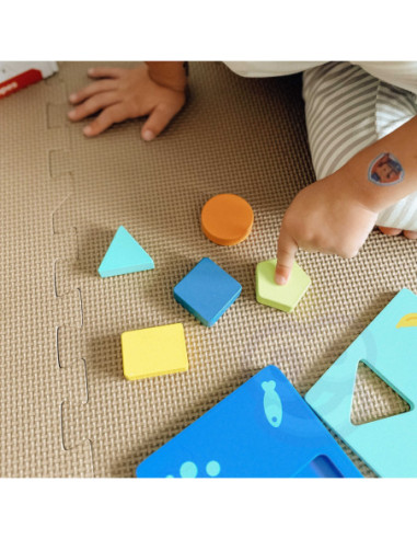 TOOKY TOY Układanka Montessori Kształty i Kolory Zwierzątka 6 Planszy