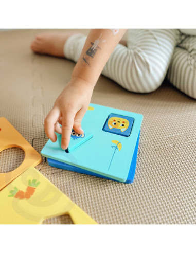 TOOKY TOY Układanka Montessori Kształty i Kolory Zwierzątka 6 Planszy