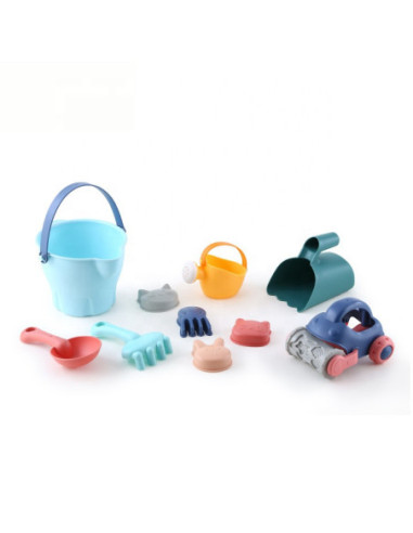 WOOPIE Zestaw do Piasku w Wiaderku z Samochodzikiem 10 el.