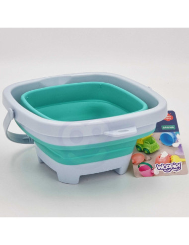 WOOPIE Wiaderko Składane Kwadratowe Niebieskie