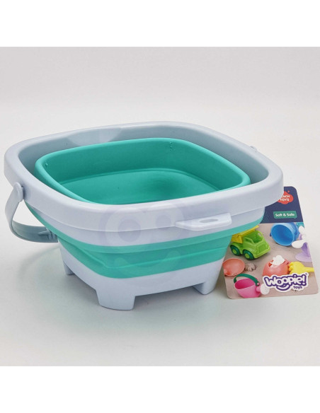 WOOPIE Wiaderko Składane Kwadratowe Niebieskie