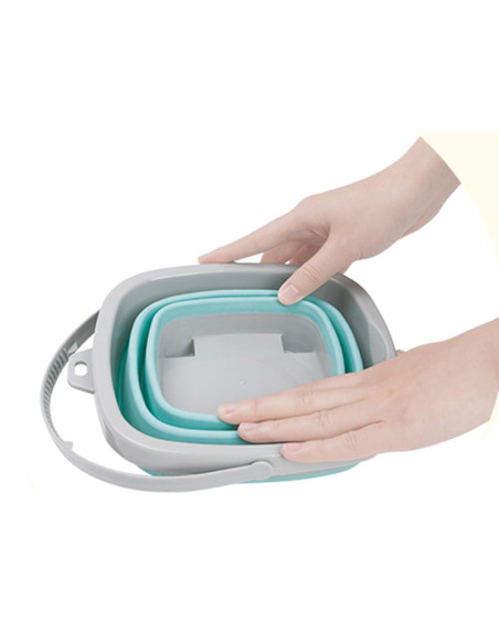 WOOPIE Wiaderko Składane Kwadratowe Niebieskie